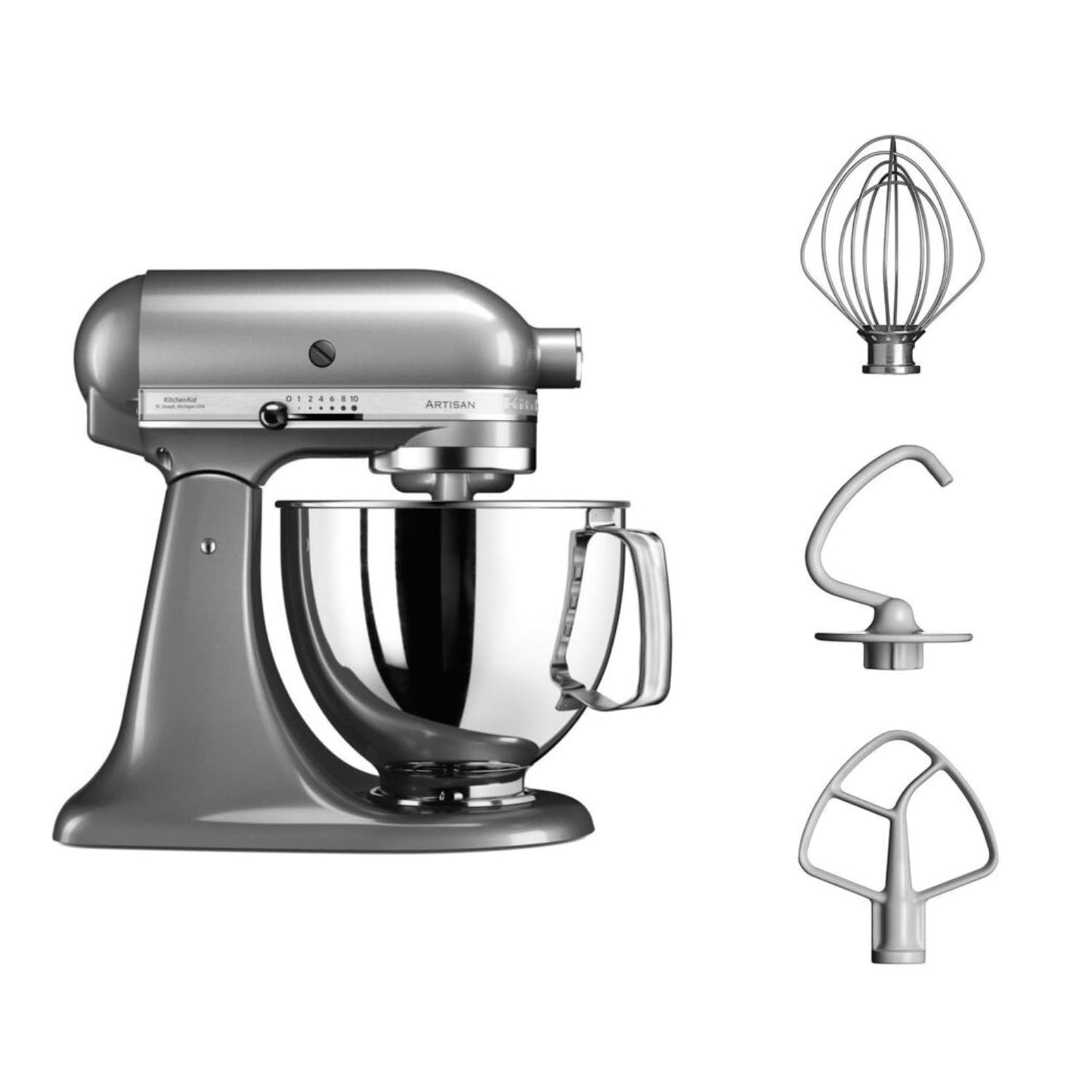 KitchenAid Artisan Batidora Amasadora 4,8L Argento