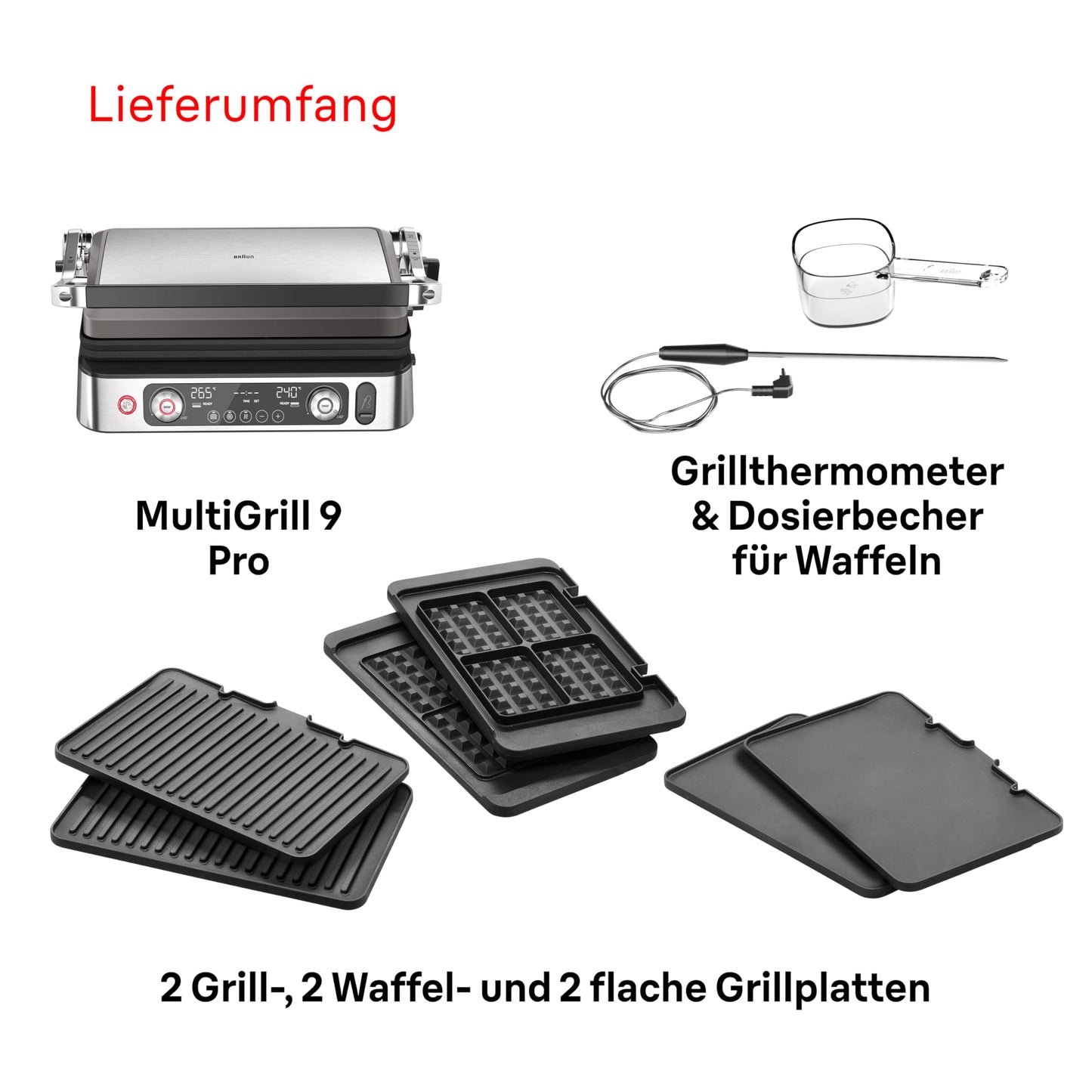 Braun MultiGrill 9 CG 9167 Placas Planas, Parrilla y Gofres