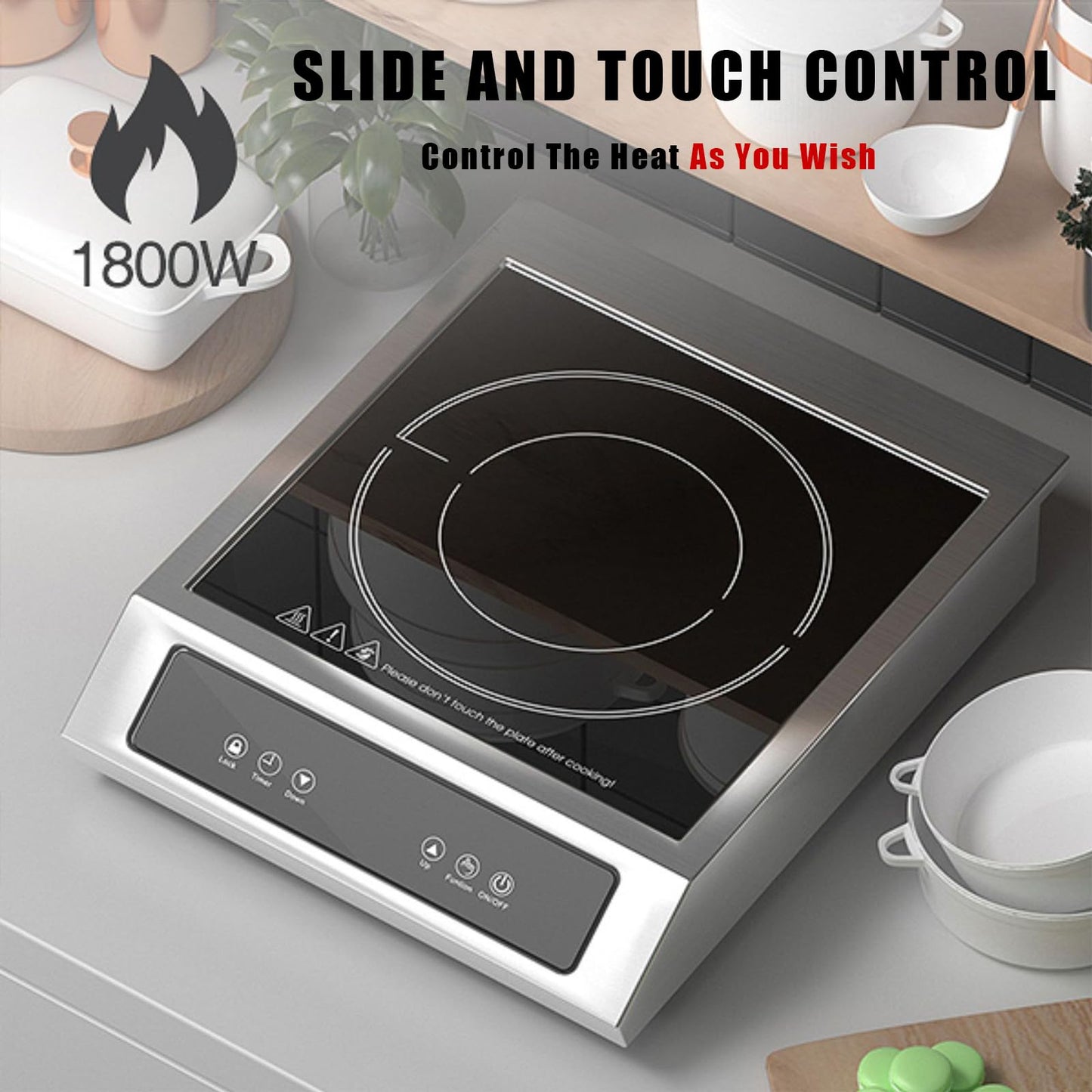 Commercial Induction Stove 9-Level Power 4-Hour Timer
