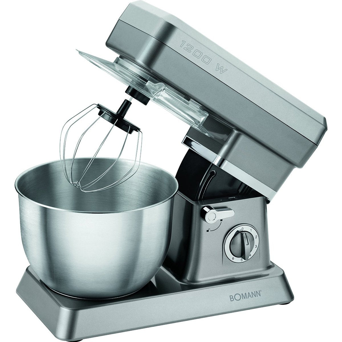 Bomann KM 398 Robot de Cocina 6,2L 1200W Titanio