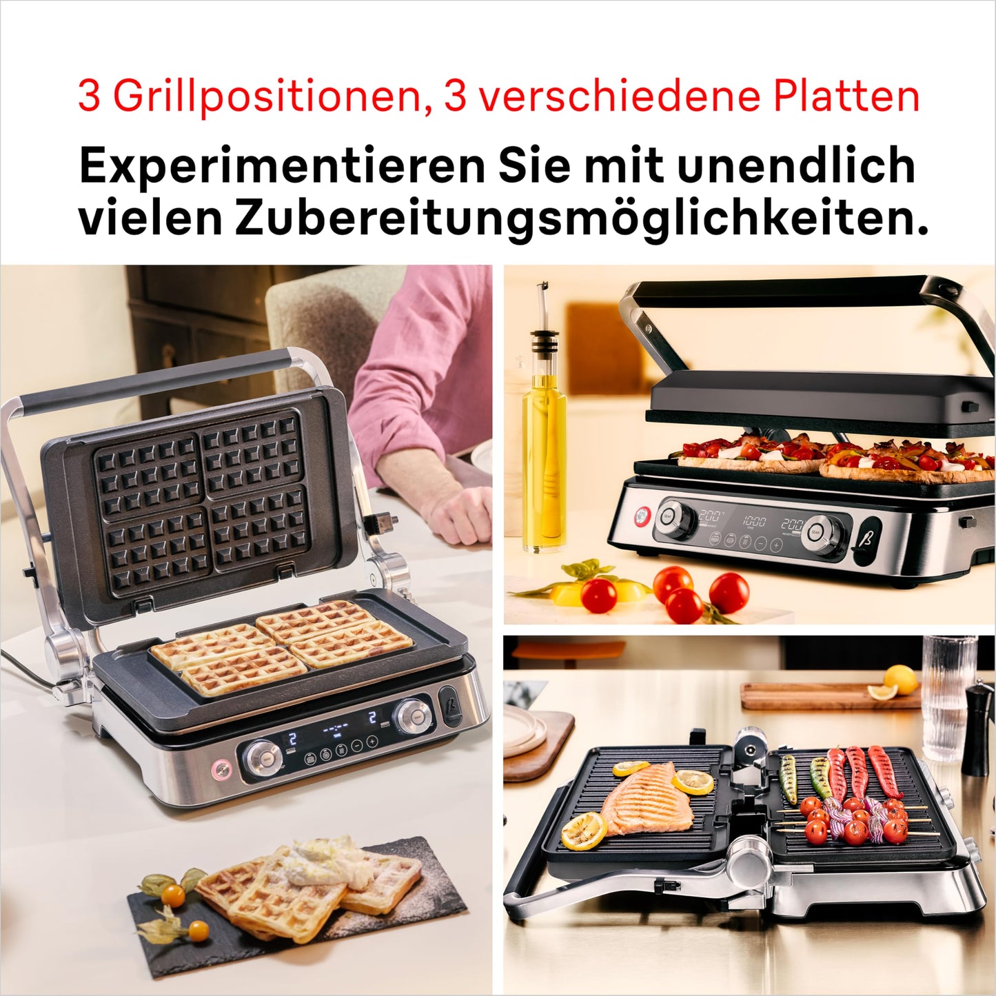 Braun MultiGrill 9 CG 9167 Placas Planas, Parrilla y Gofres