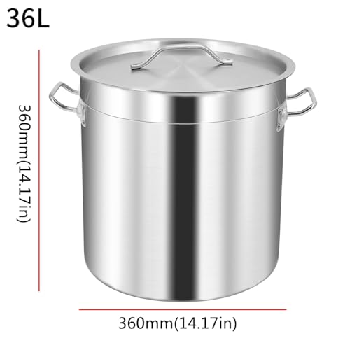 Olla Profesional 36L Acero Inoxidable con Tapa