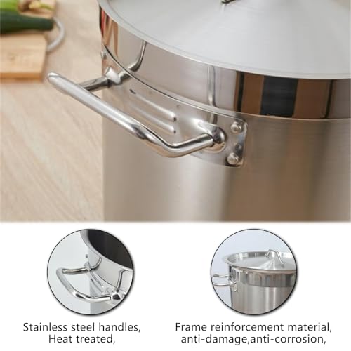 Olla Profesional 36L Acero Inoxidable con Tapa
