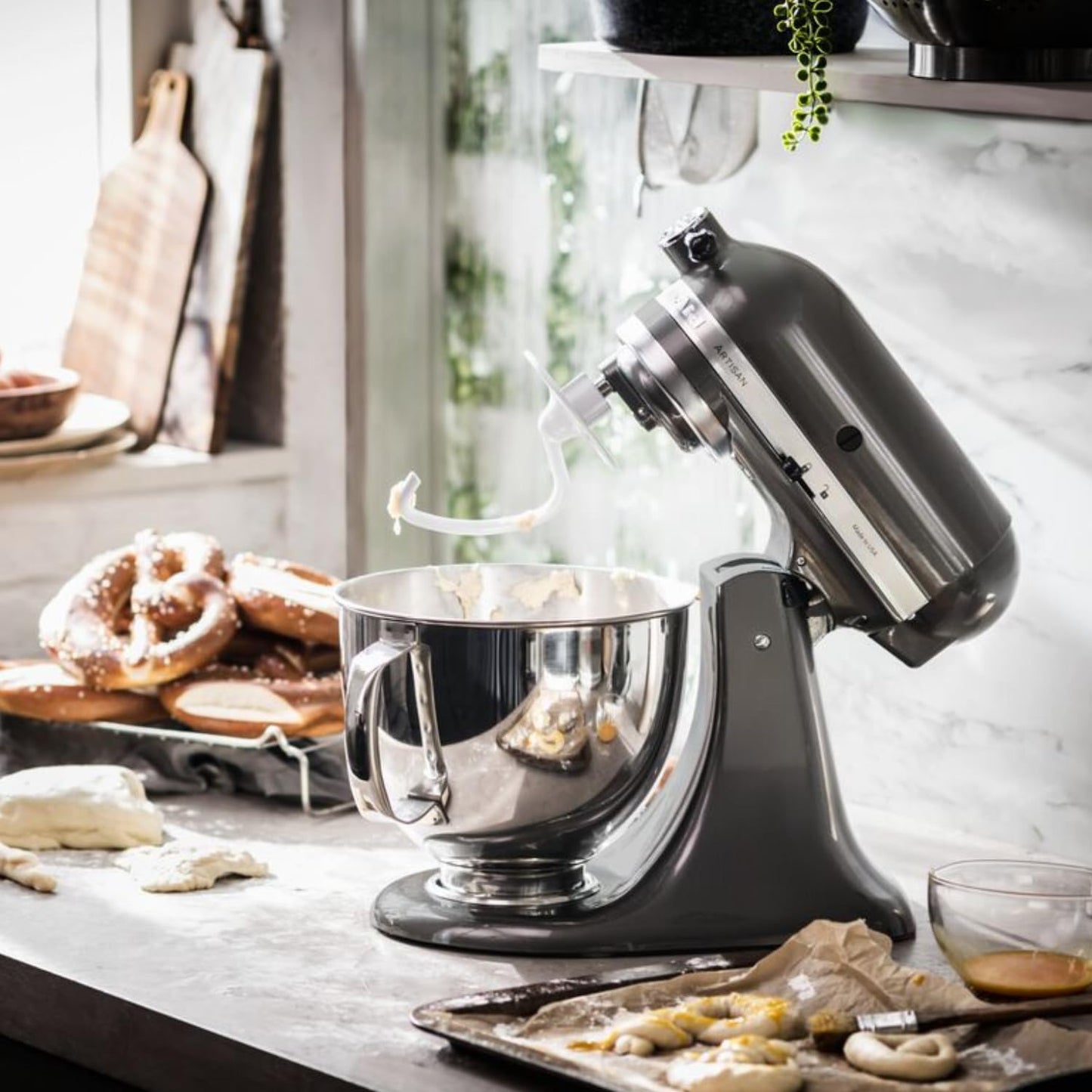 KitchenAid Artisan Batidora Amasadora 4,8L Argento