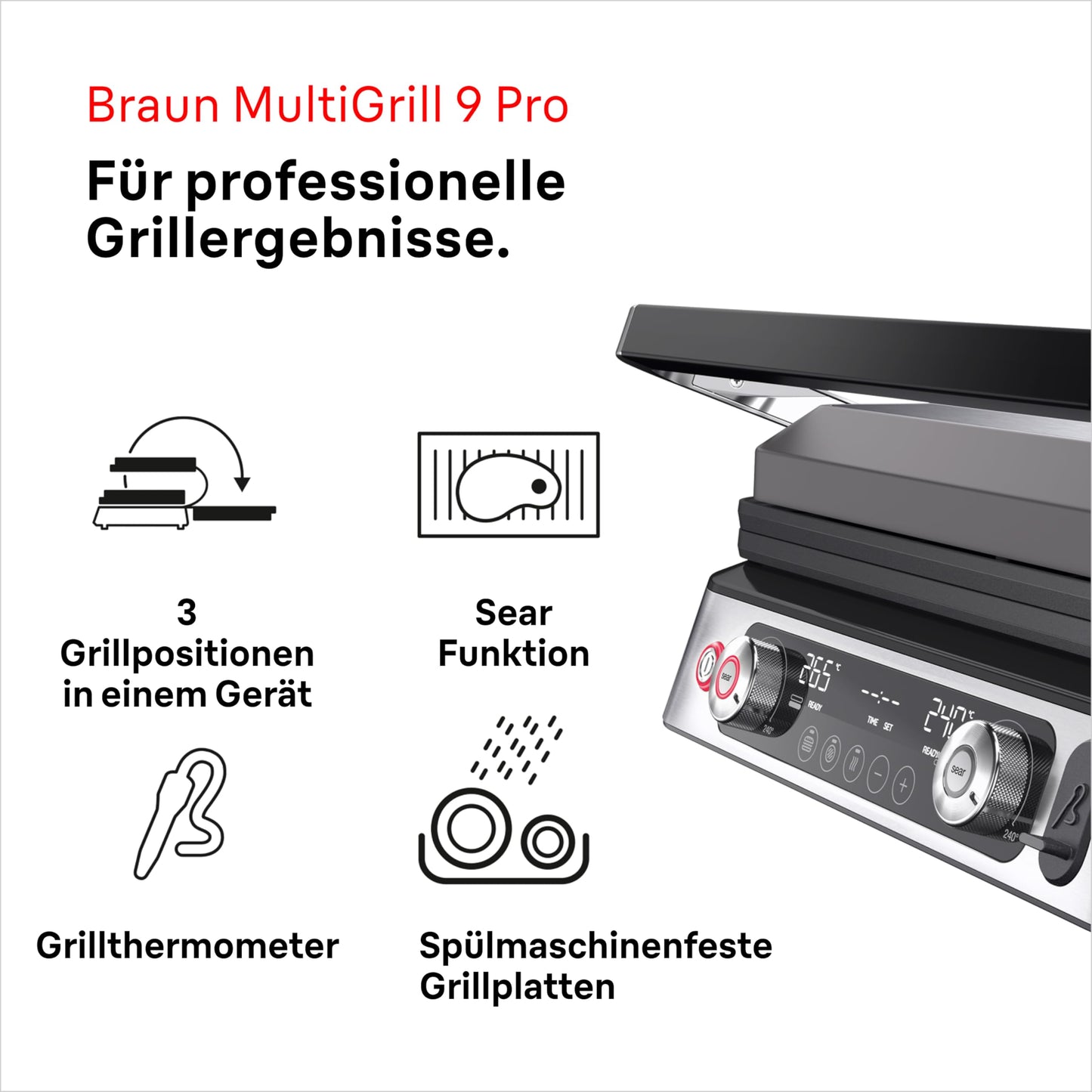 Braun MultiGrill 9 CG 9167 Placas Planas, Parrilla y Gofres